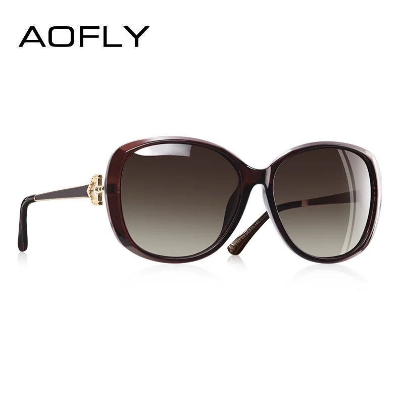 AOFLY BRAND DESIGN Luxury Women Polarized Sunglasses 2023 Lady Sun glasses Female Rhinestone Temple Shades Eyewear UV400 A151