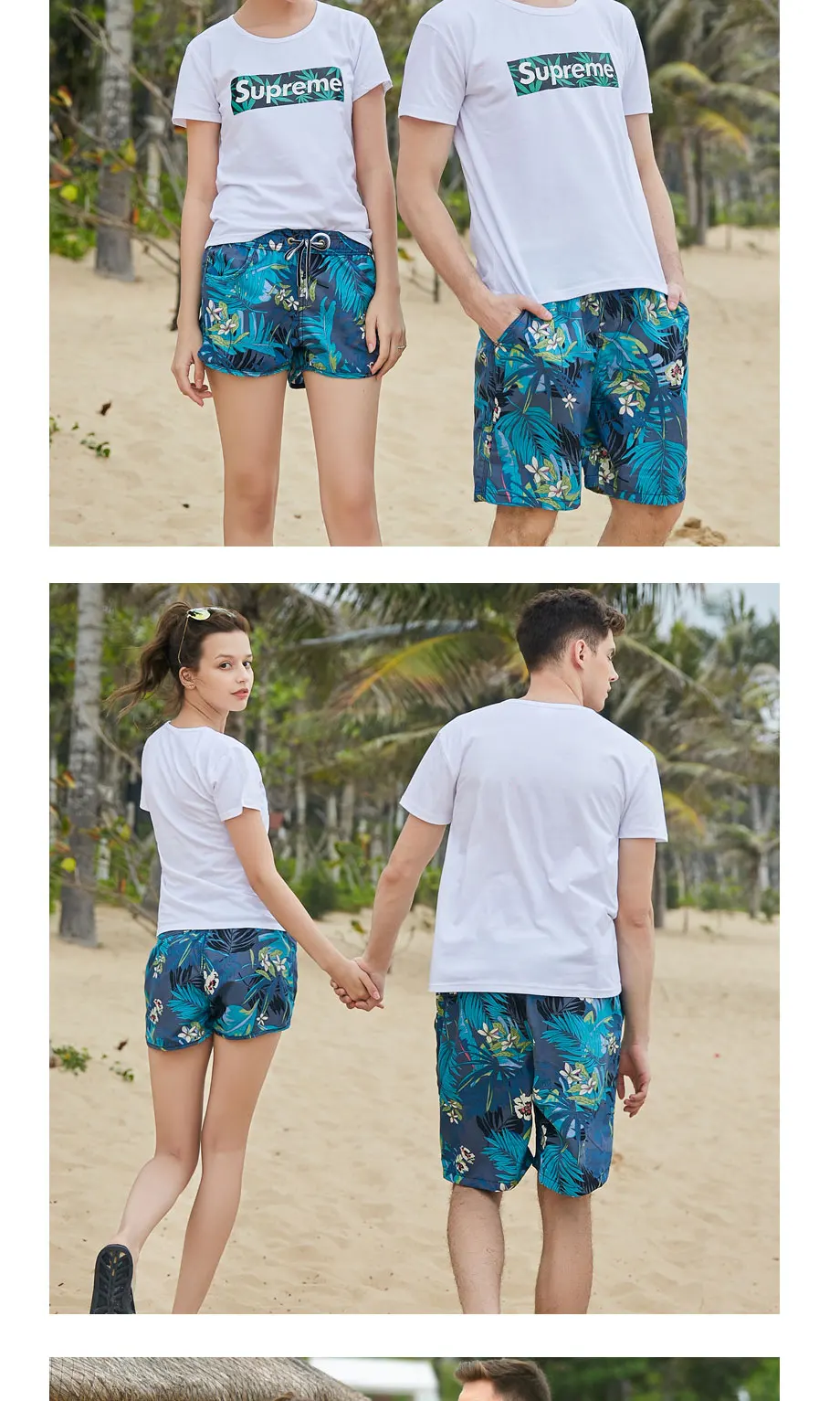 New Print English Boat Beach Shorts Loose Men Women Thailand Couple Bathing Suits Quick Dry Beach Surf Large Size Shorts Men