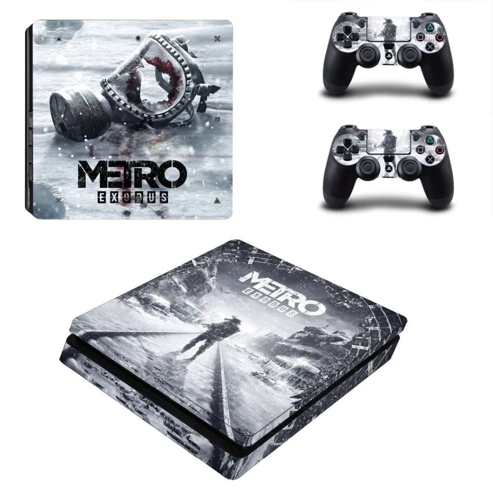 Metro Exodus PS4 тонкая наклейка для консоли playstation 4 и контроллера PS4 тонкая Наклейка виниловая