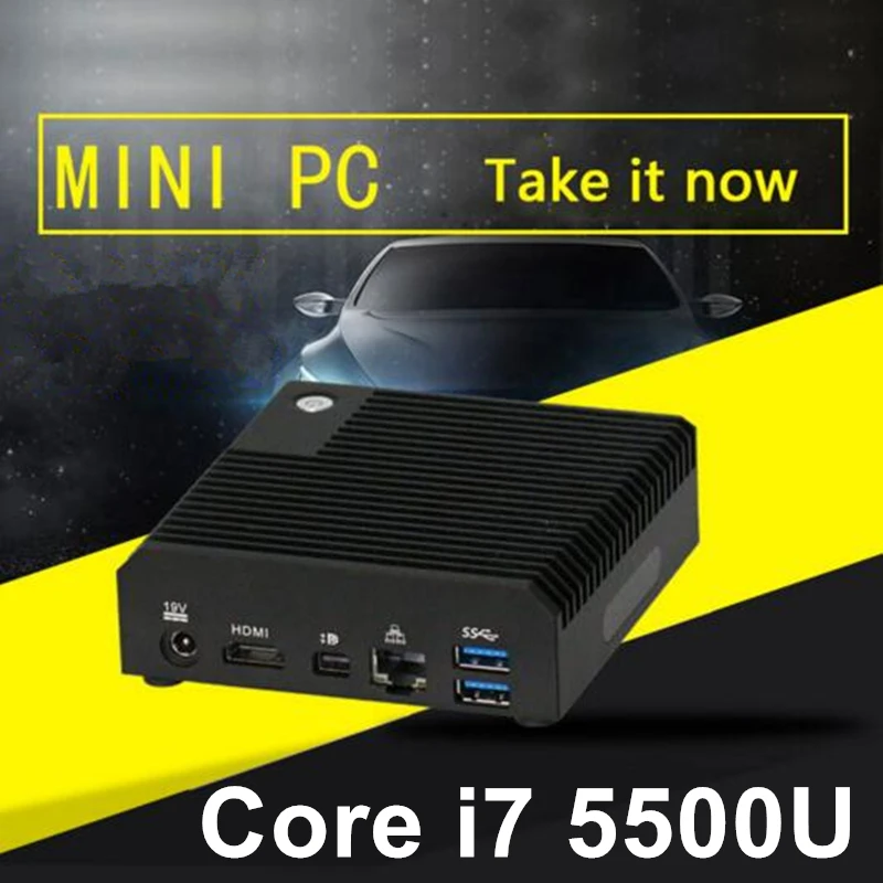  [5gen i7 5500U Processor] Mini PC Windows 10 V100 Nuc Max 3.0GHz Graphics HD 5500 HDMI Mini-DP 4K HTPC Kodi TV Box 300M Wifi+BT 