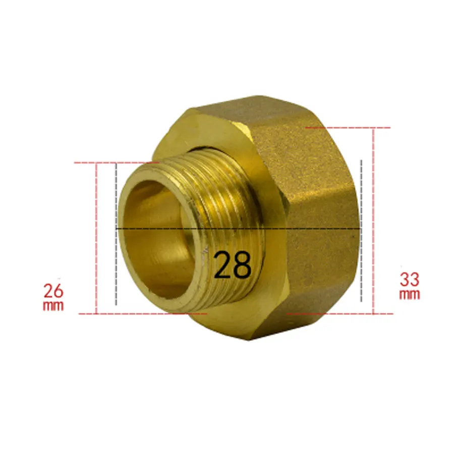 1 &quotBSP Женский до 3/4&quot BSP мужской короткий латунный соединение трубы фитинг вода