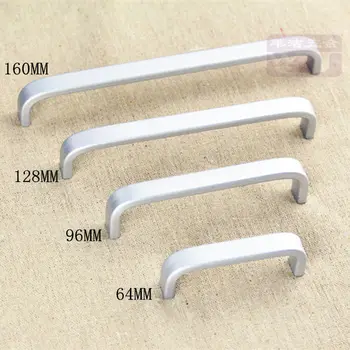 

64mm~192mm Solid metal handle modern minimalist space aluminum alloy handle drawer wardrobe cabinet shoe cupboard door handles