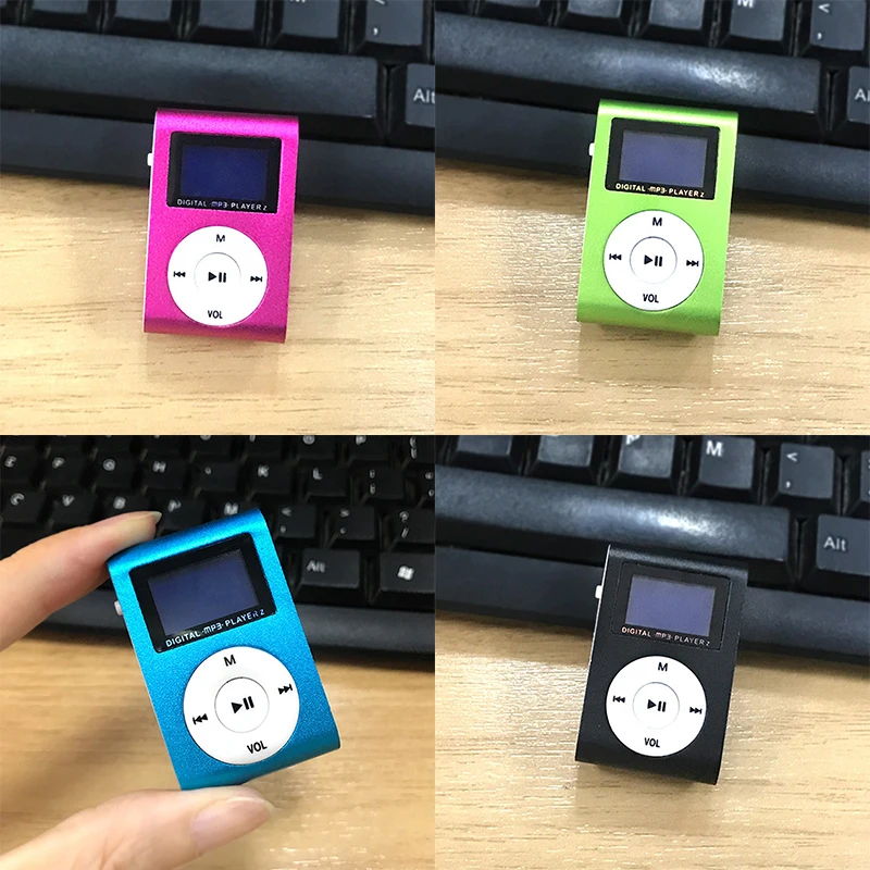 

FORNORM Portable MP3 Music Player USB Clip Mini LCD Screen Support 32GB Micro SD TF Card