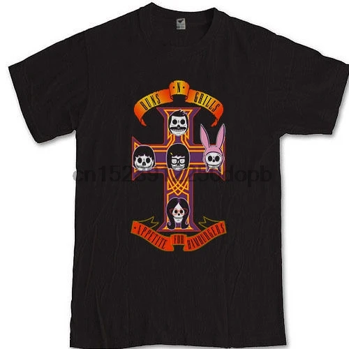 

BobS Burger Tv Show Tee Guns N Grills Animated Sitcom S M L Xl 2Xl 3Xl T Shirt Funny Clothing Casual Short Sleeve Tshirts