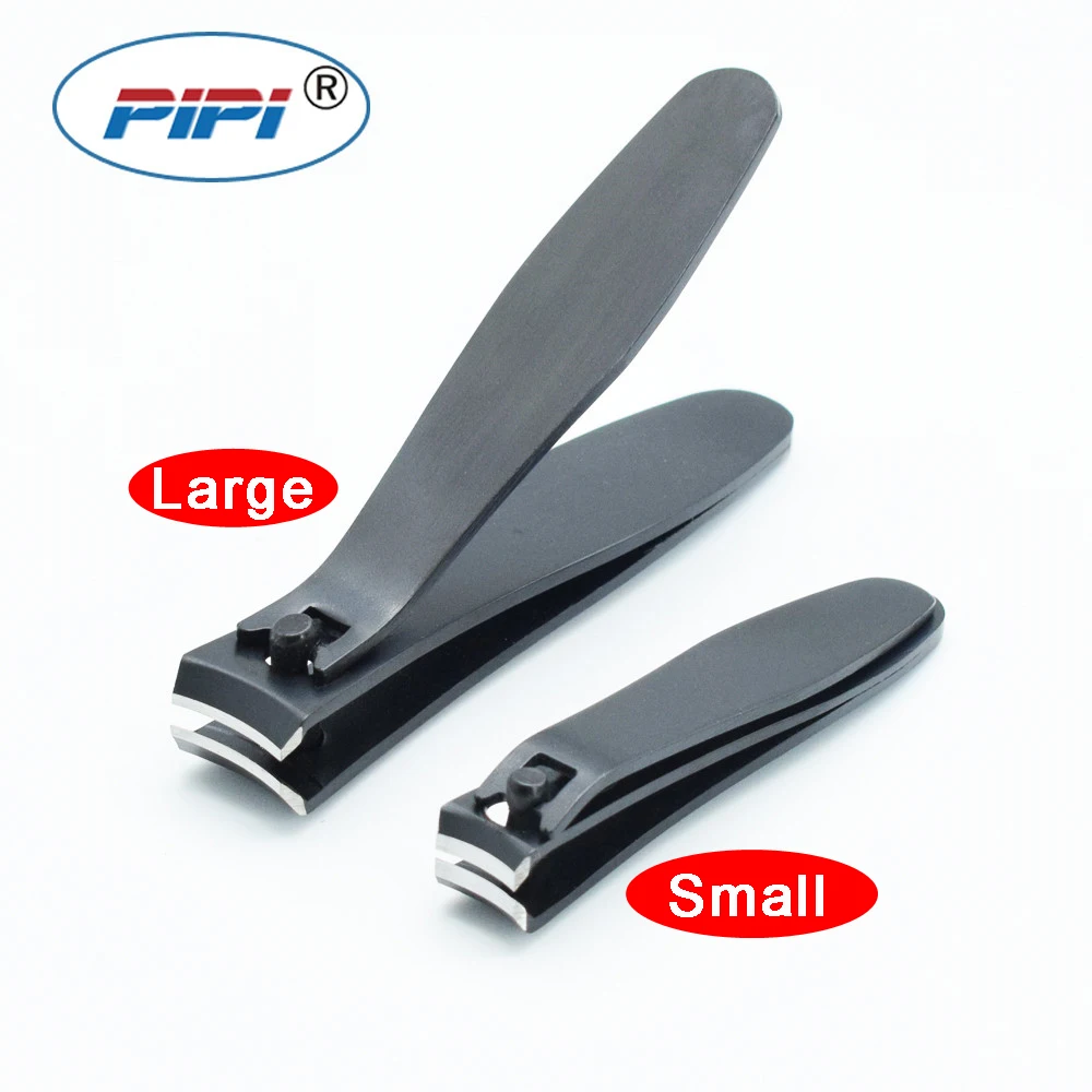 Black Stainless Steel Nail Clippers Trimmer Manicure Clipper Finger Toe Cutter Tools Pedicure Scissors knife