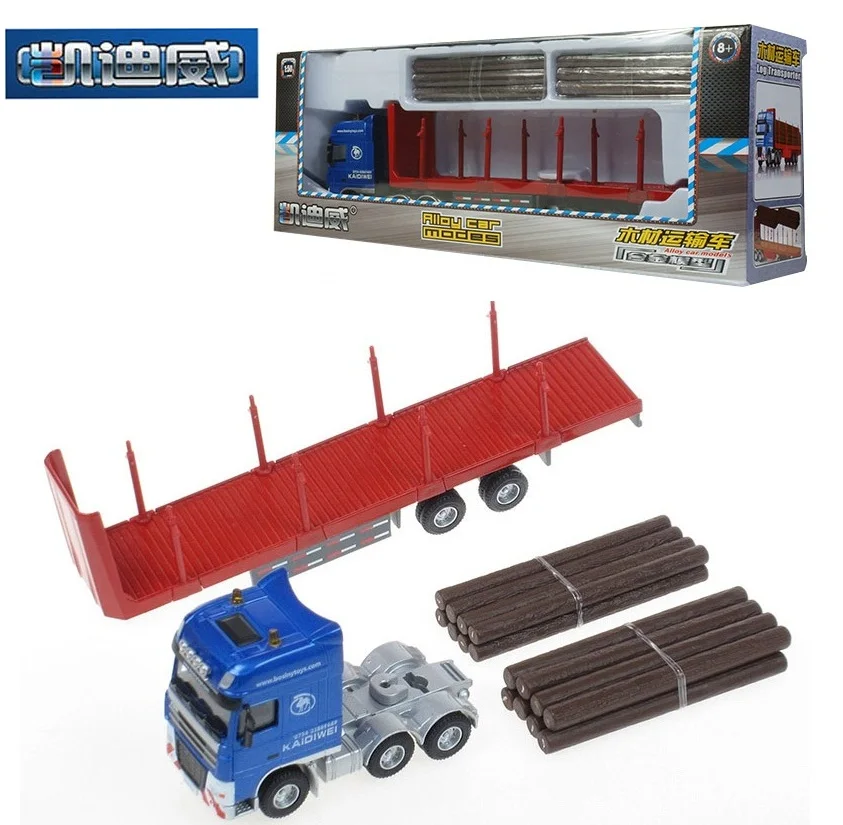 KDW Alloy engineering vehicle model 1 50 Timber transport vehicle truck metalwork toys for children car