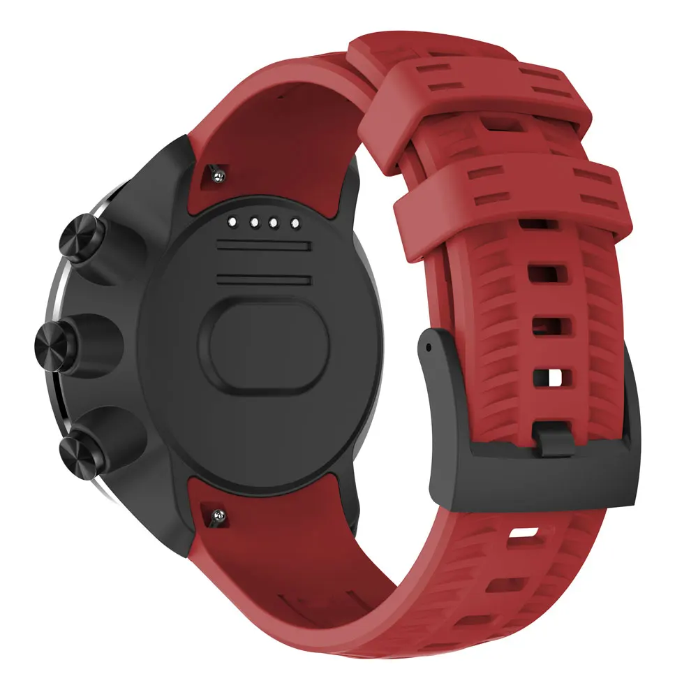 Силиконовый сменный спортивный ремешок для Suunto 9/Spartan Sport Wrist HR Baro/Sport baro/спортивные наручные часы браслет ремешок - Цвет ремешка: Dark red