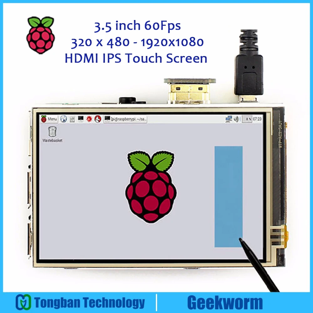 

Raspberry Pi 60Fps 320x480-1920x1080 OSD 3.5 inch Touch Screen HDMI IPS Display Monitor for Raspberry Pi 3 Model B / 2B /Zero W