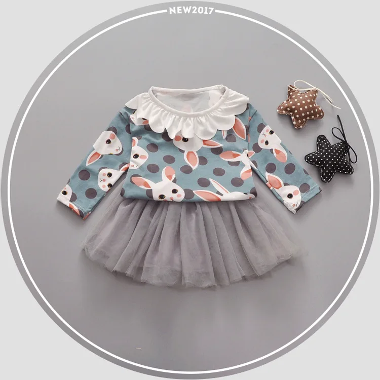 

Retail 2017 Baby Girl Fashion Dress Kids Spring Dresses Girls Brand Dress Princess Baby Lace Dress Free Shipping