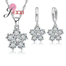 925 пробы Серебряный Свадебный комплект ювелирных изделий полный ААА Африканский кристалл цветок ожерелье серьги для женщин Bijoux