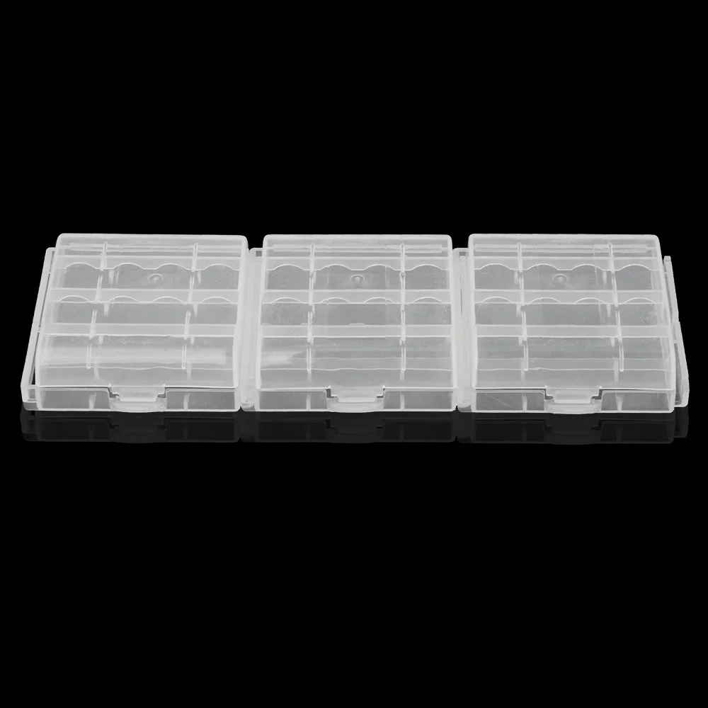 9pcs/lot Plastic AA / AAA Battery Storage Box Hard Case Boxes Battery