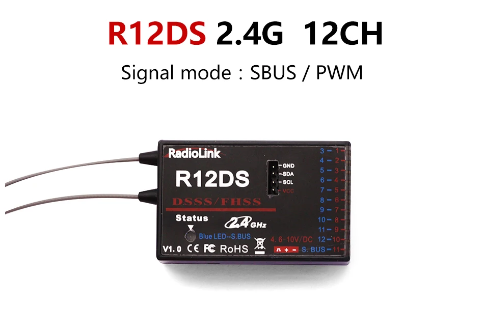 Radiolink R12DSM R12DS R9DS R8FM R6DSM R6DS R6FG Rc приемник 2,4G усилитель сигнала для передатчика радиоуправляемой модели AAT9/AT9S/AT10/AT10II