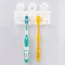 Зубная щетка набор для ванной комнаты мультфильм присоска 5 зубная щетка держатель всасывающие крючки пластик
