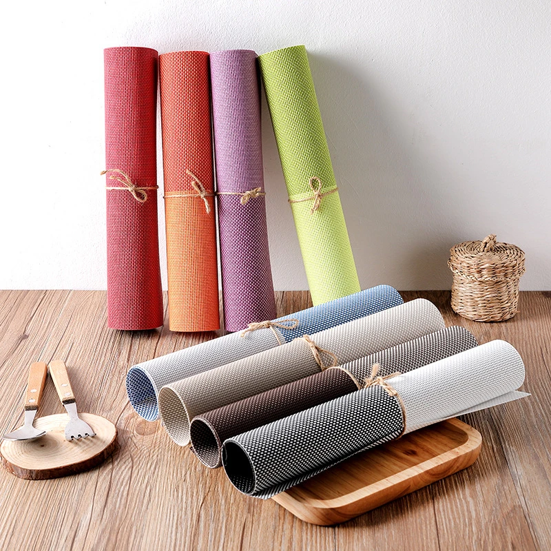 2 قطع أدوات المائدة الطعام سادة الجدول حصيرة الحرارة العزل عدم الانزلاق المفارش طوي متعددة اللون الجدول ماتس أواني الطعام الأمعاء