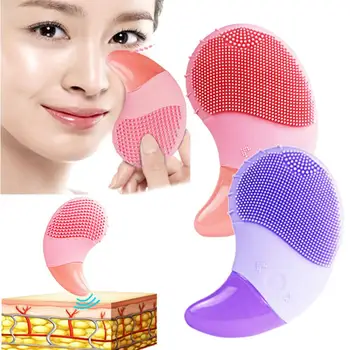 

Sonic Facial Cleansing Brush Silicone Electric Face Washing Brush USB Rechargeable Skin Massage Blackhead Remover Cleanser