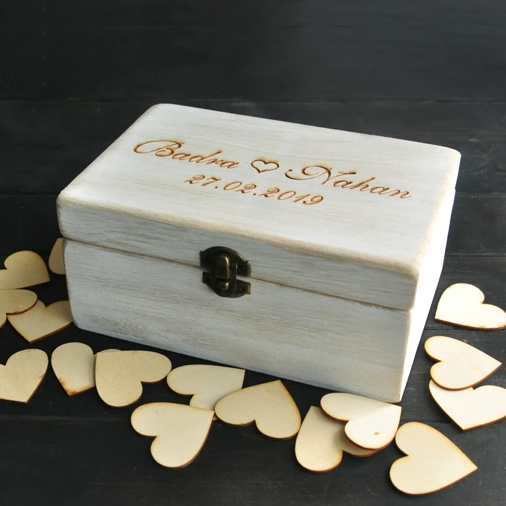 Personalized Wedding Keepsake Box,Alternative Wedding Guest Book