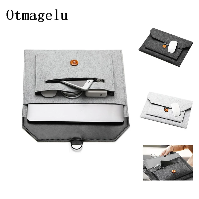 Soft Bussiness Wool Felt Sleeve Bag Case For font b Apple b font font b Macbook