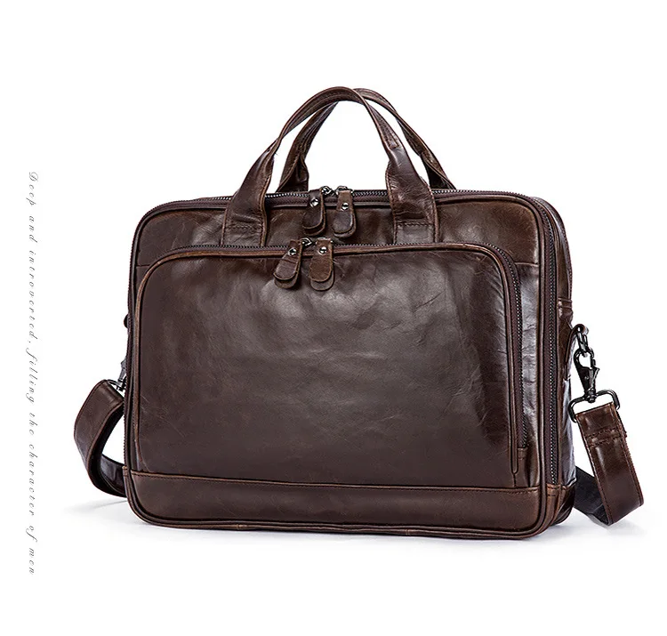 

New Men's Leisure Business Briefcase Multifunctional Men's Handbag Genuine Leather Men's Bag Wholesale