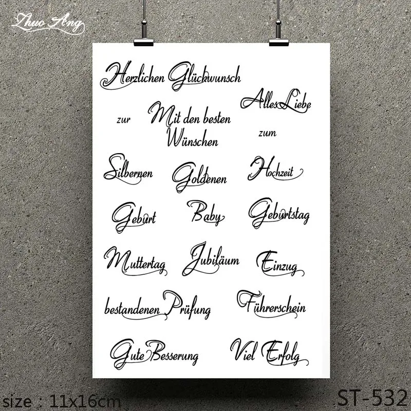 

ZhuoAng 2019 New Easter Language Design Clear Stamp Scrapbook Rubber Stamp Stamp Paper Craft Clear Stamp Card Manufacturer