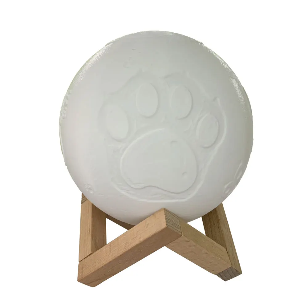 Dikale 15 سنتيمتر لامبارا لونا 3D القط مخلب طباعة ضوء القمر 16 الألوان اللمس التحكم عن بعد غرفة نوم خزانة ليلة ضوء المنزل الديكور