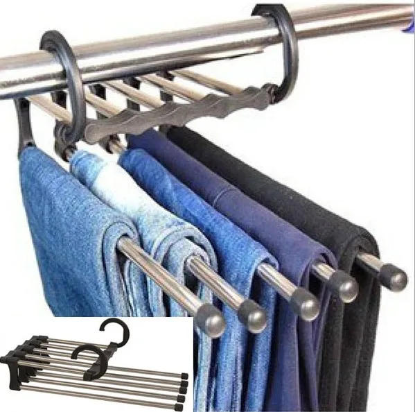 

MultiFunctional Household Trousers Racks Magic Pants Hangers Telescopic Folding Clothes Hanger