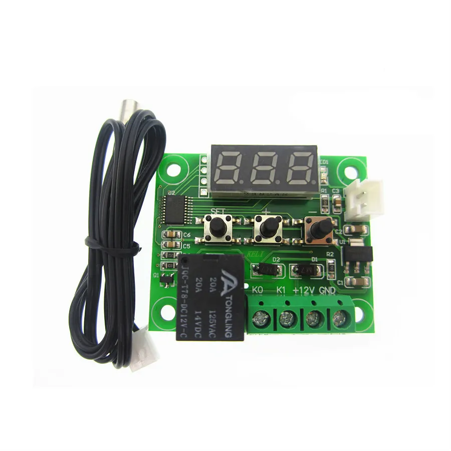 

3PC W1209 Digital LED Heat Cool Temp Thermostat Temperature Control Switch Module On/Off Controller Board DC 12V + NTC Sensor