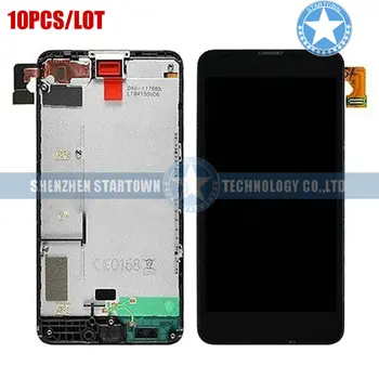 

10pcs/lot Black Full Completed LCD Display Screen Touch Digitizer Glass Assembly With Frame For Nokia Lumia 630 635 636 638