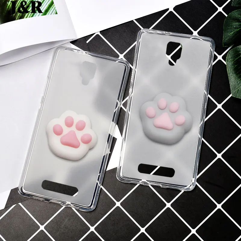Silicone Case For Lenovo A1000 A 1000 A2800 A2800D A1000a20 A2800-D Cover Cute Animal Cat Claw Squishy Bags Protective Cases