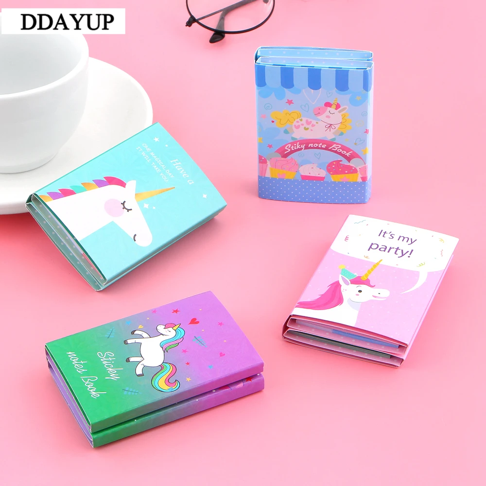 Lovely Cute Unicorn Party 6 Folding Memo Pad N Times Sticky Notes Memo Notepad Bookmark Gift Stationery Lovely Cute Unicorn Party 6 Folding Memo Pad N Times Sticky Notes Memo Notepad Bookmark Gift Stationery