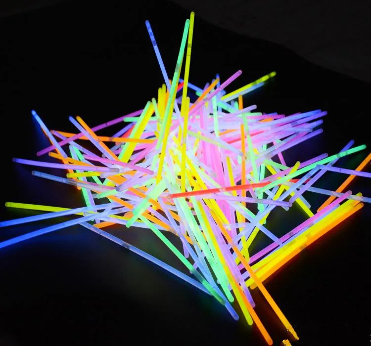 100 шт. разноцветные светящиеся игрушки led очки ожерелье Браслеты флуоресцентные праздничные вечерние принадлежности концертный Декор