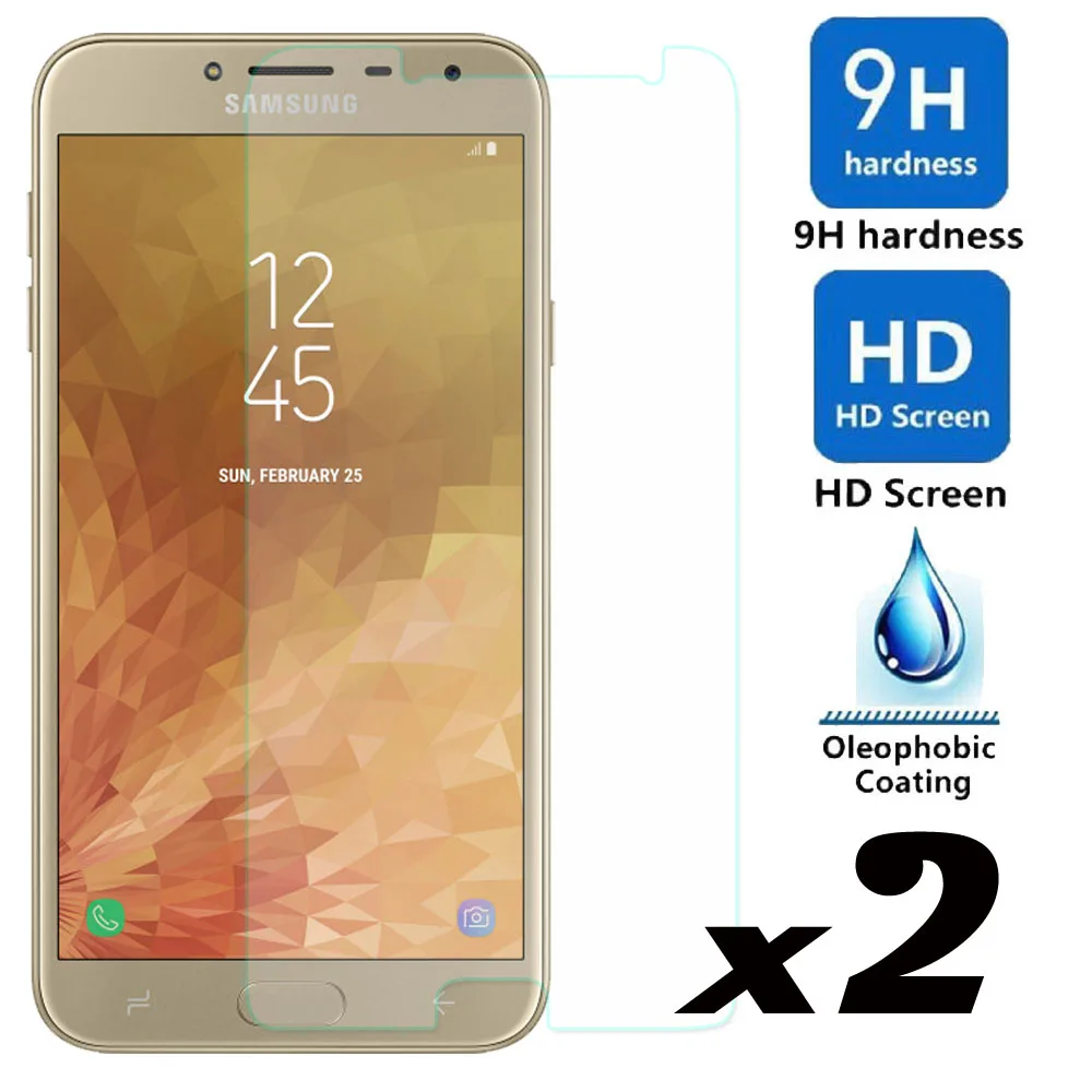 2psc/lot Tempered Glass Screen Protector Explosion-proof Bubble Free Front Films For Samsung Galaxy J4 2018 J400F J400 SM-J400F | Мобильные
