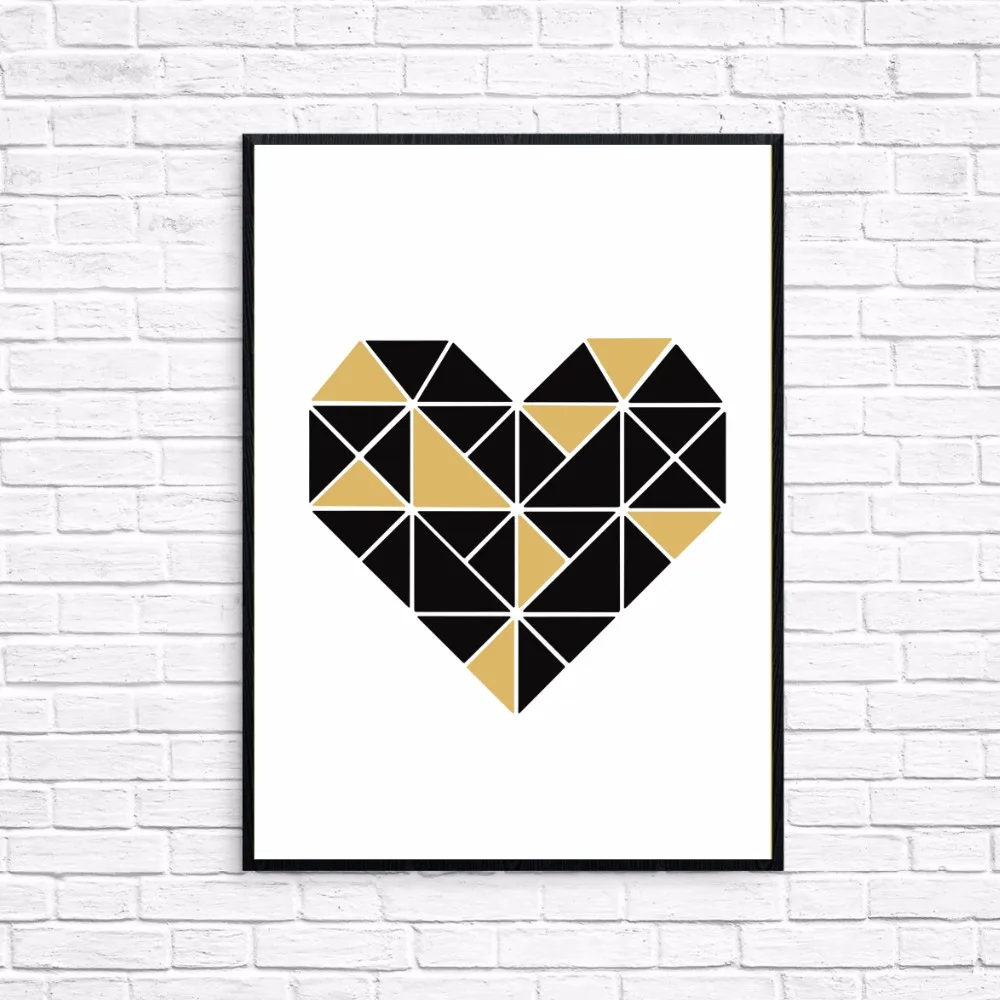 Moderne Wandbilder Geometrischen Herz Leinwanddruck Nordic Wand Foto Kunst Poster Leinwand Malerei Inspire Zitat Leben Sie Ihre Traume Canvas Prints Canvas Paintingwall Pictures Aliexpress