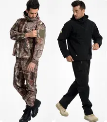 TAD тактические скрытень камуфляж Охота одежда костюм Для мужчин Водонепроницаемый теплый спортивный Пеший Туризм Открытый Военная