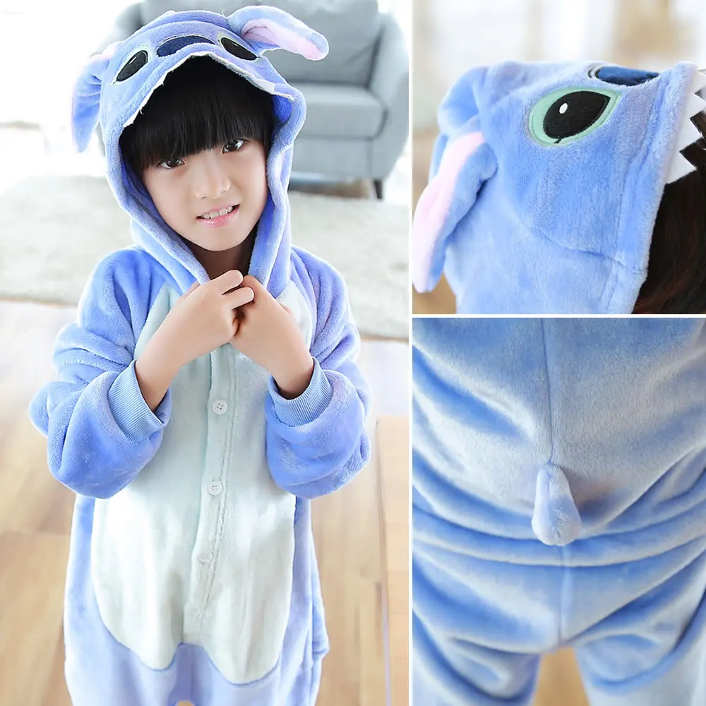 Hot Anime kigurumi kids Onesies Animal Bear Costume Boys Girls Cute Cartoon Animal Panda Pajamas children sleepwear Home Cloths