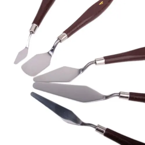 5 шт. набор ножей из нержавеющей стали с масляной росписью деревянная ручка |