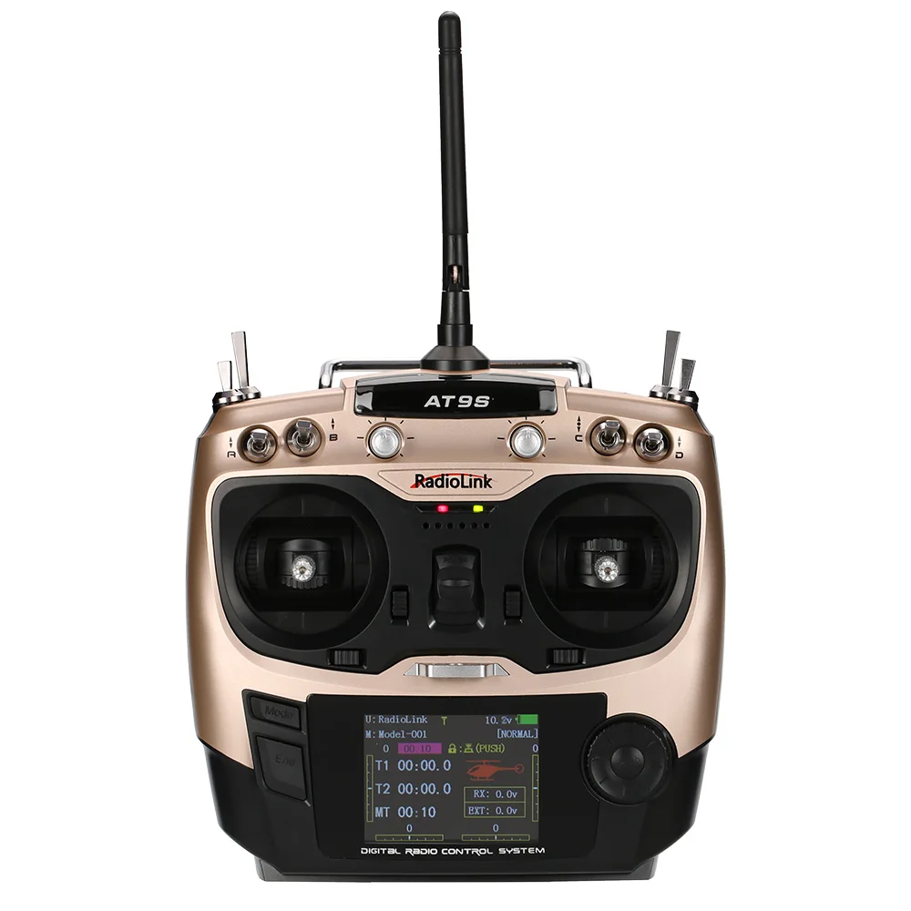 

AT9S Radiolink Original  Upgrade AT9S 2.4G 10CH DSSS/FHSS RC Transmitter with R9DS 9CH Receiver for RC Helicopter Multicopter