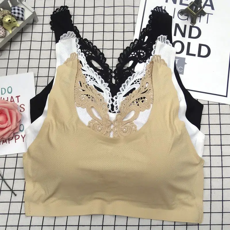 Wide Shoulder Strap Back Hollow Underwear Embroidery Detachable Chest Pad Braletta Chinese Style Bar Wide Shoulder Strap Back Hollow Underwear Embroidery Detachable Chest Pad Braletta Chinese Style Bar