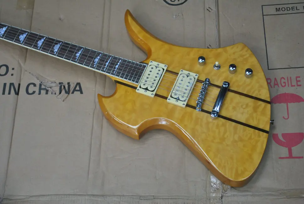 New B C Rich Mockingbird Spalt Electric Guitar Neck Thru Body One PC