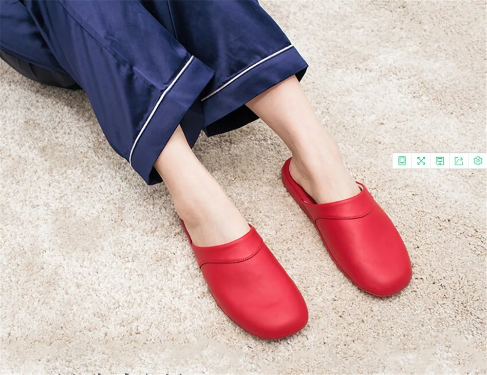 Men Women Leather Home Slippers (12)