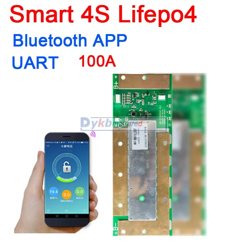 4S 150A Lifepo4 литий-железо фосфат Смарт BMS батарея Защитная плата w баланс Bluetooth