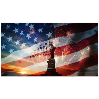 

5D DIY full round diamond painting "Independence Day Statue of Liberty National Flag" cross stitch mosaic diamond painting