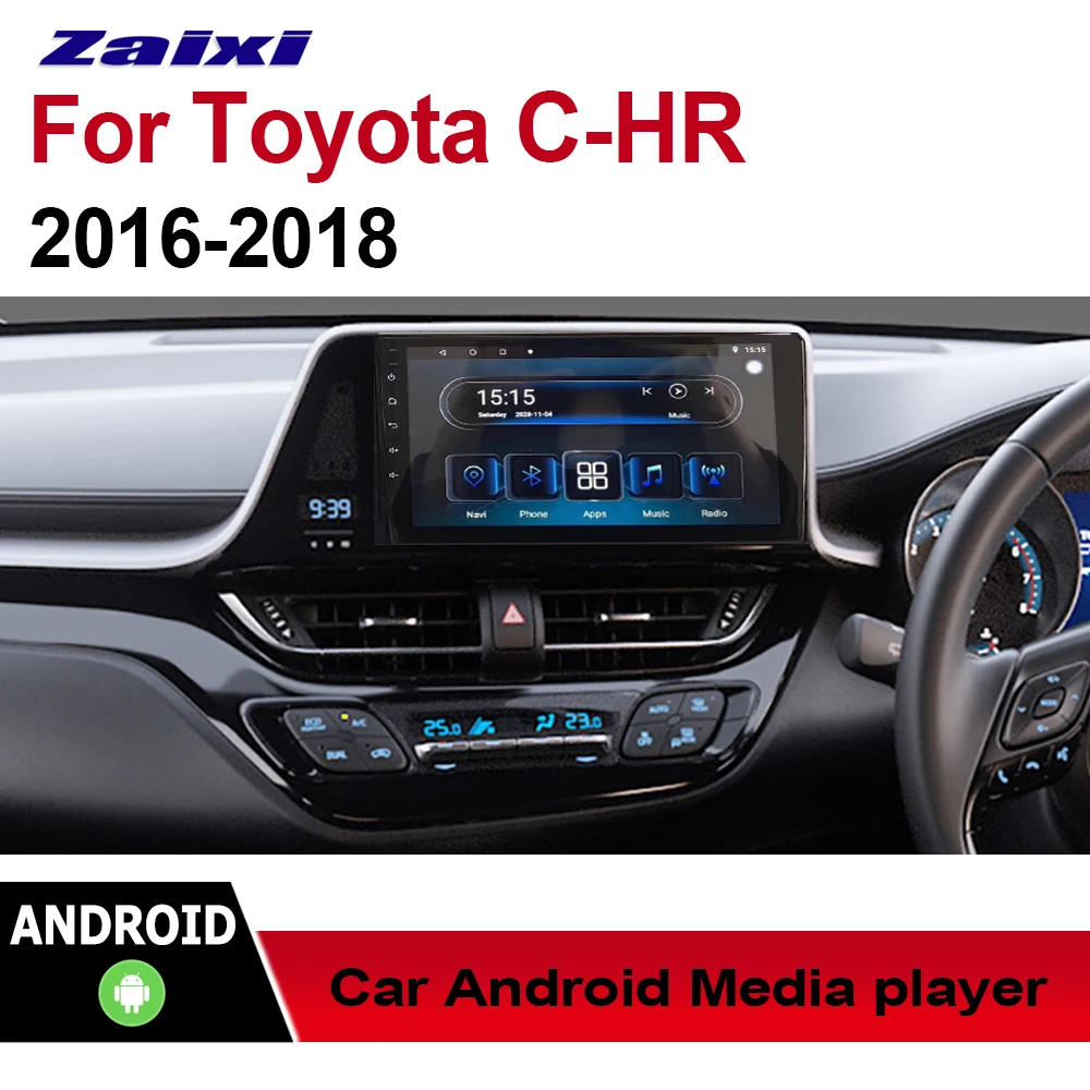 ZaiXi " Android автомобильный мультимедийный gps аудио Радио стерео для Toyota CHR CH-R RHD~ стиль навигации NAVI BT