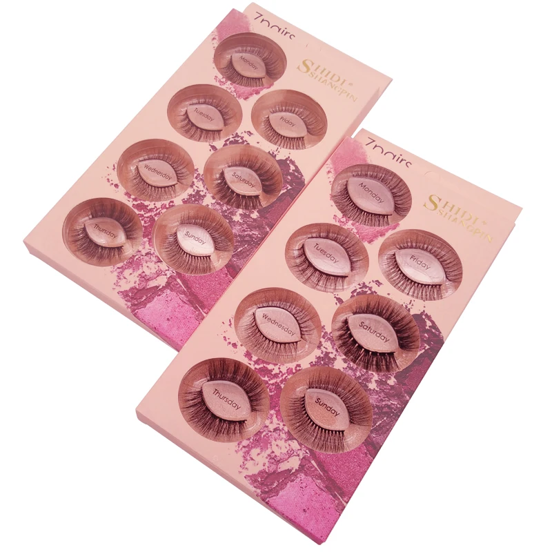 SHIDISHANGPIN 7 pairs False Eyelashes Mix Mink Eyelashes Lashes Makeup Natural Long Mink Lashes Fake Eyelash cilios maquiagem