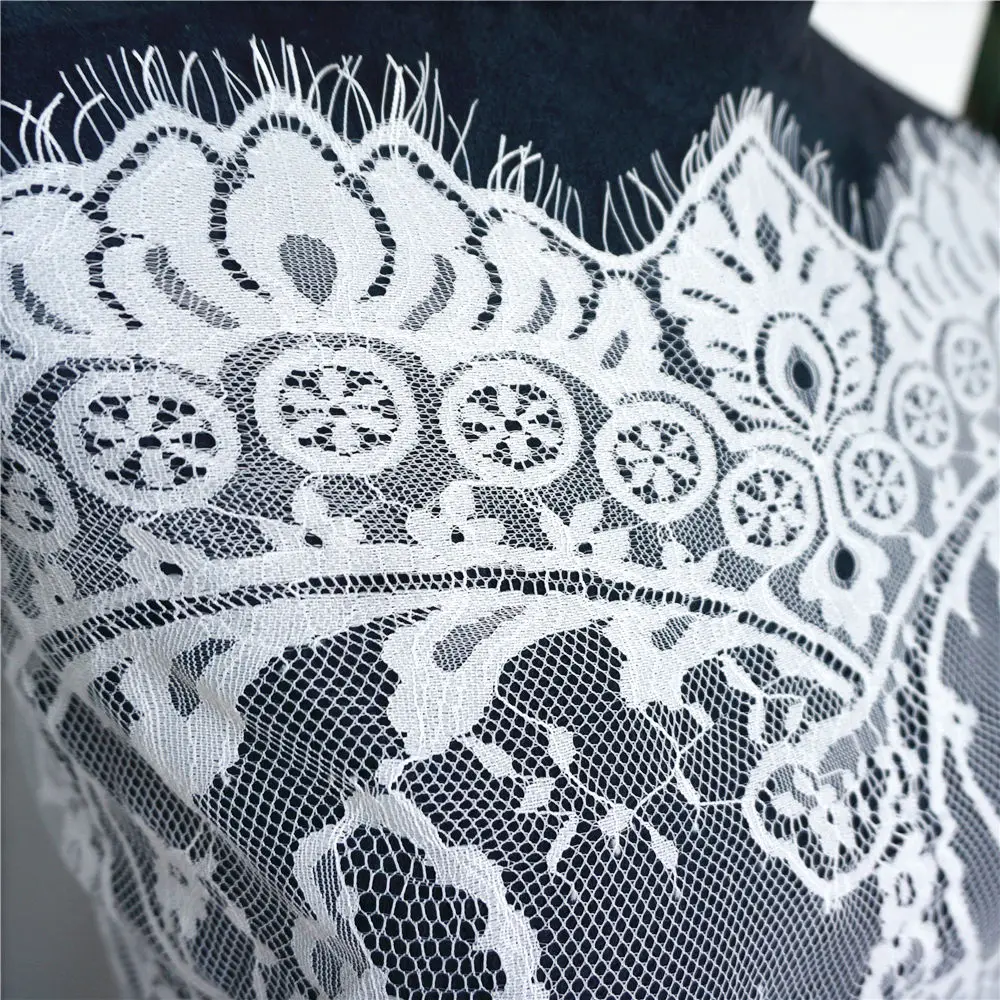 Белая черная кружевная ткань цветок из текстиля узор Вышитые свадебное платье аппликация сетки планки нашивка на одежду для платья DIY украшения