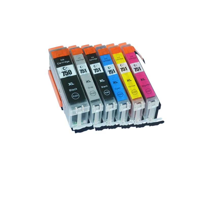 Картридж с чернилами Luocai для Canon PGI750 CLI751 6 шт. принтеров CANON MG6370 MG7170 MG7570 IP8770 MG6770 MG6670