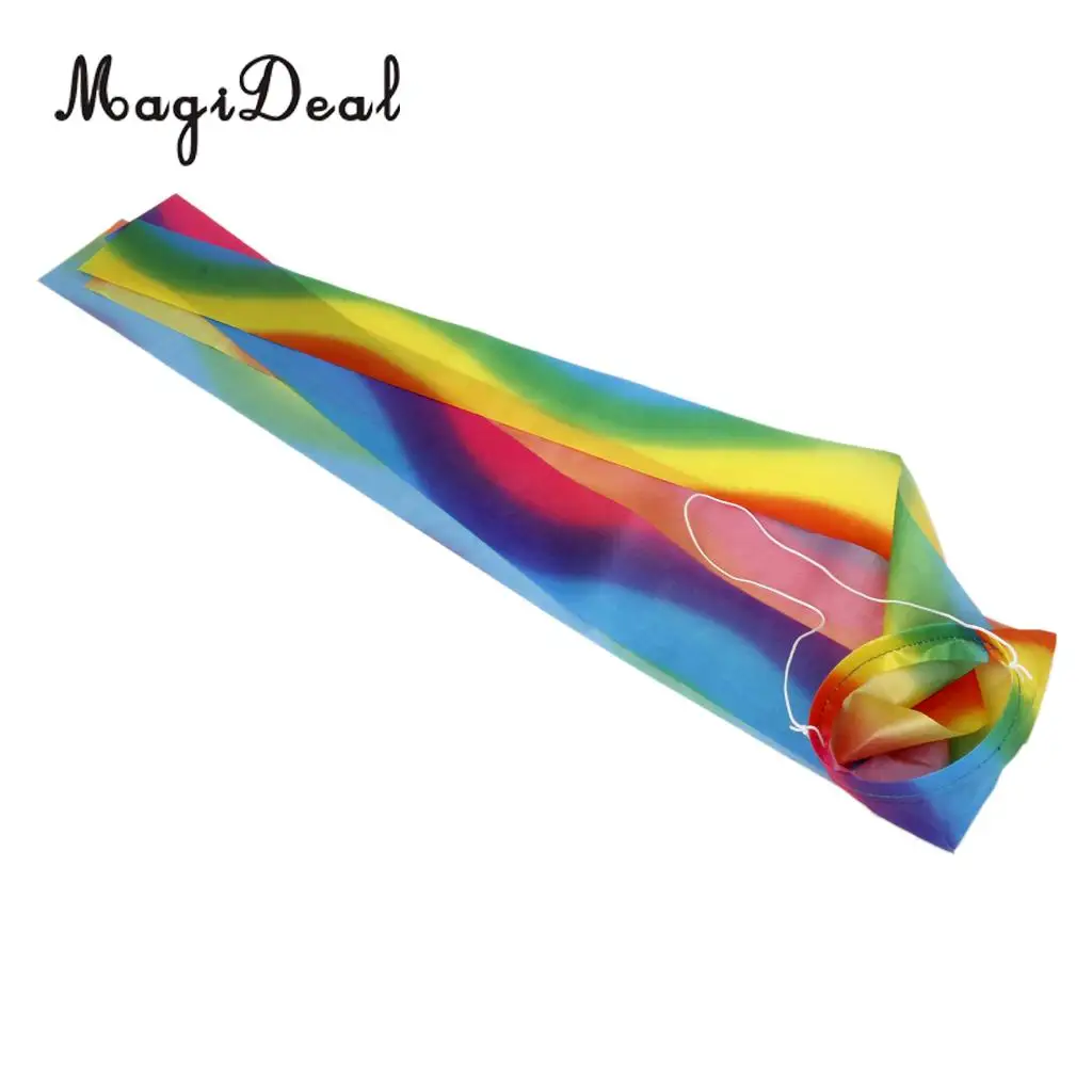 MagiDeal 50cm Rainbow Windsock Carp Flag Koi Nobori Wind Streamer Hanging Kite Party Garden Outdoor Decor Children Kids Toy