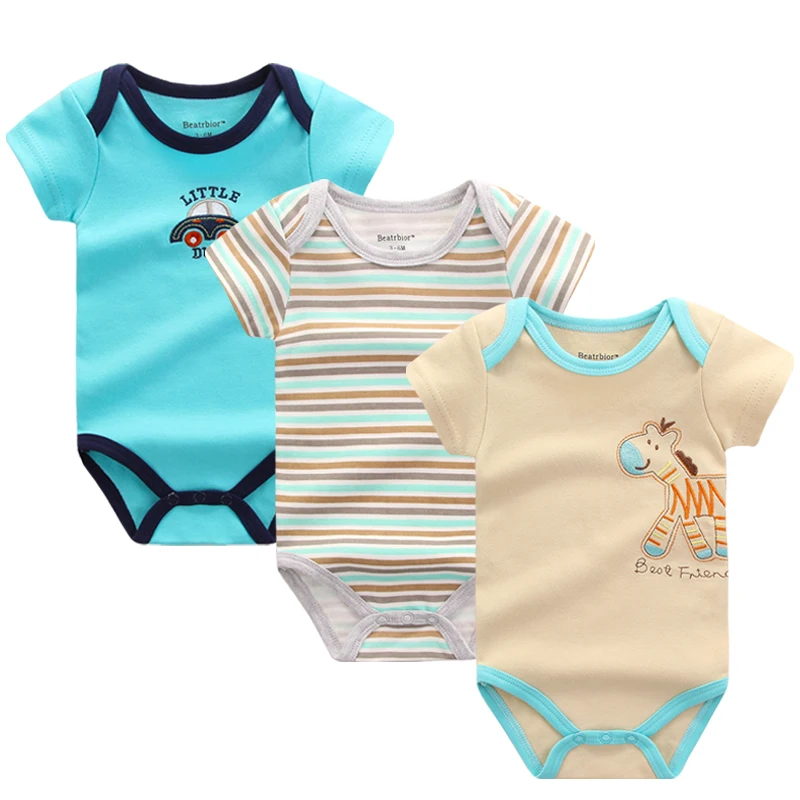 3pieces/lot Baby Bodysuits Baby Boy Clothes Cotton Body Bebes Newborn