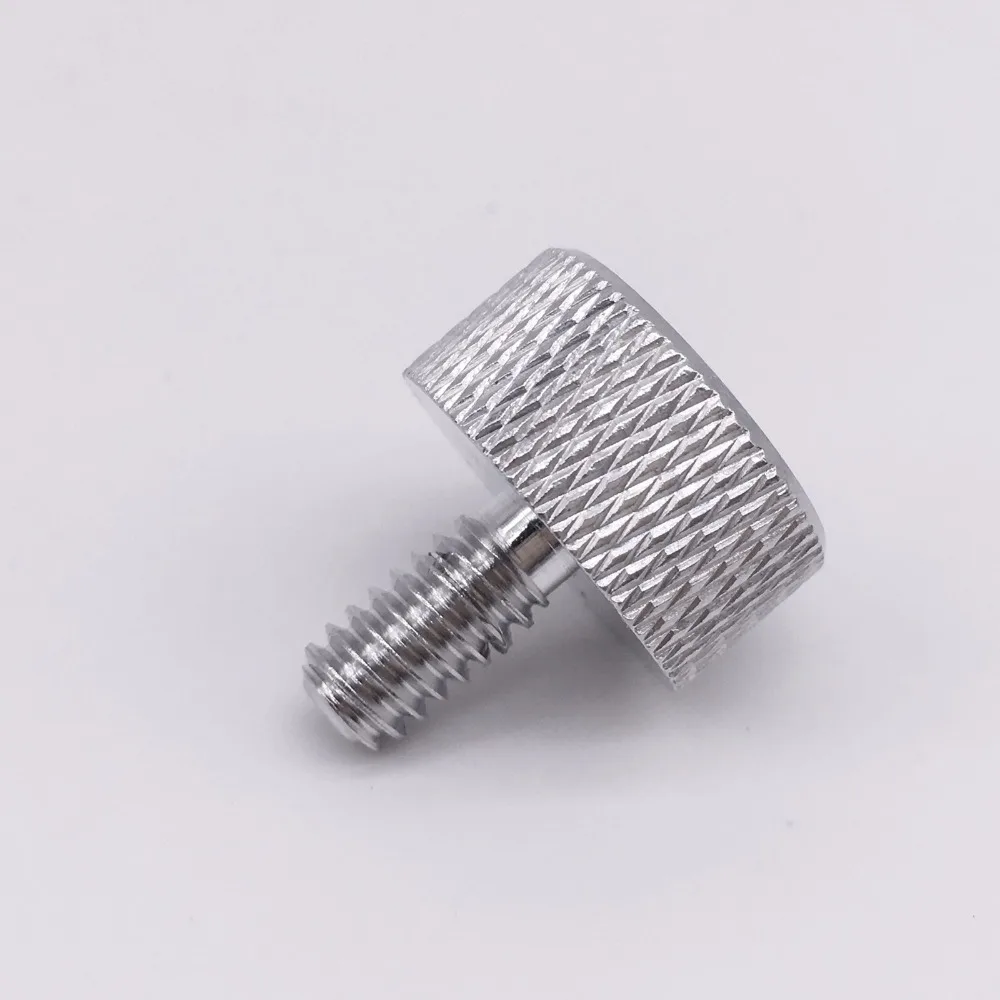 2 Length Made in US Plain Finish 303 Stainless Steel Thumb Screw 1/4-20 UNC Threads Knurled Head Fully Threaded 