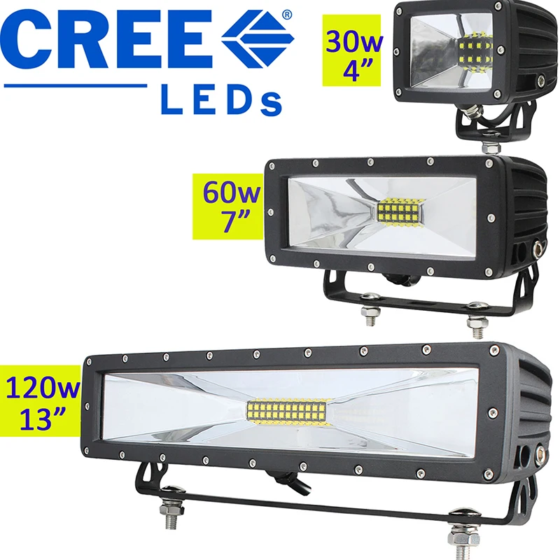 5Inch 72W 6000K LED Work Light Bar Spot Flood Driving Lamp for Jeep Truck Boat Offroad Acouto 10-48V LED Light Bar Kit 