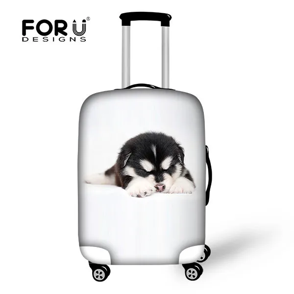 FORUDESIGNS/защитный чехол для багажа с персональным принтом волка, водонепроницаемый чехол для путешествий, чехол для 18-30 дюймов, чехол - Цвет: B0015